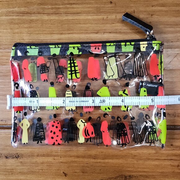 Maya clear with assorted colored people zip top make up bags - Picture 8 of 10